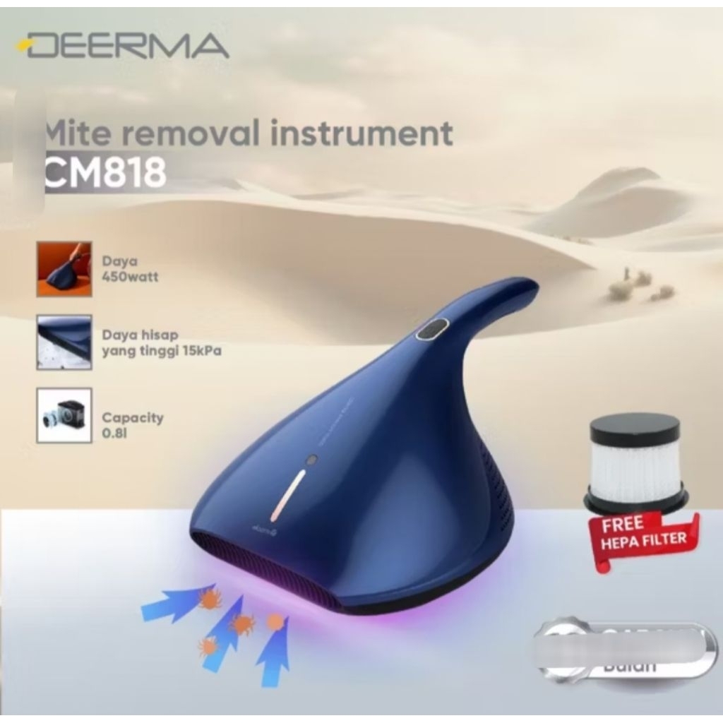 Deerma CM818 Electric Anti-dust Mites Remover Instrument Penyedot Debu Mini PRELOVED 1Xpakai