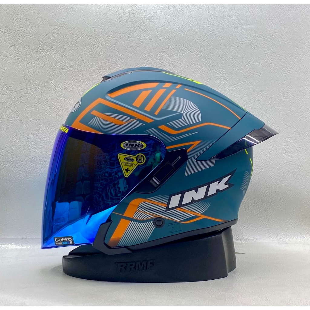 HELM INK TERRA 2 ALL MOTIF PAKET GANTENG KACA IRIDIUM FREE SPOILER - INK DOUBLE VISOR DEWASA COWOK D