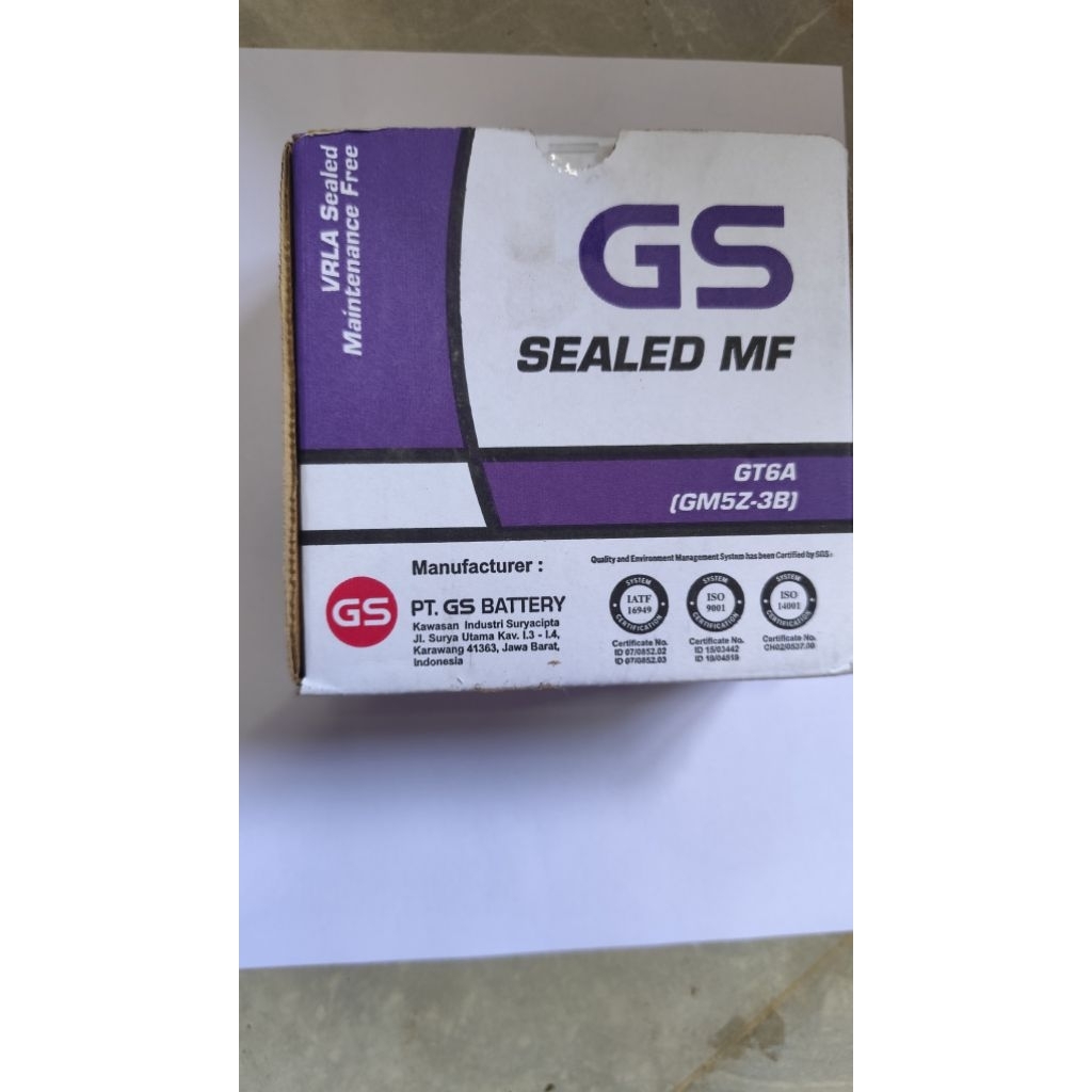 Aki acu GM5Z GS astra otoparts original cocok untuk mio karbu Jupiter z vega r zr grand supra