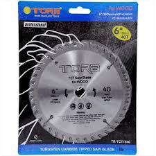 TORA TR TCT6X40T TCT SAW BLADE 6"X1MMX1.6MMX40T