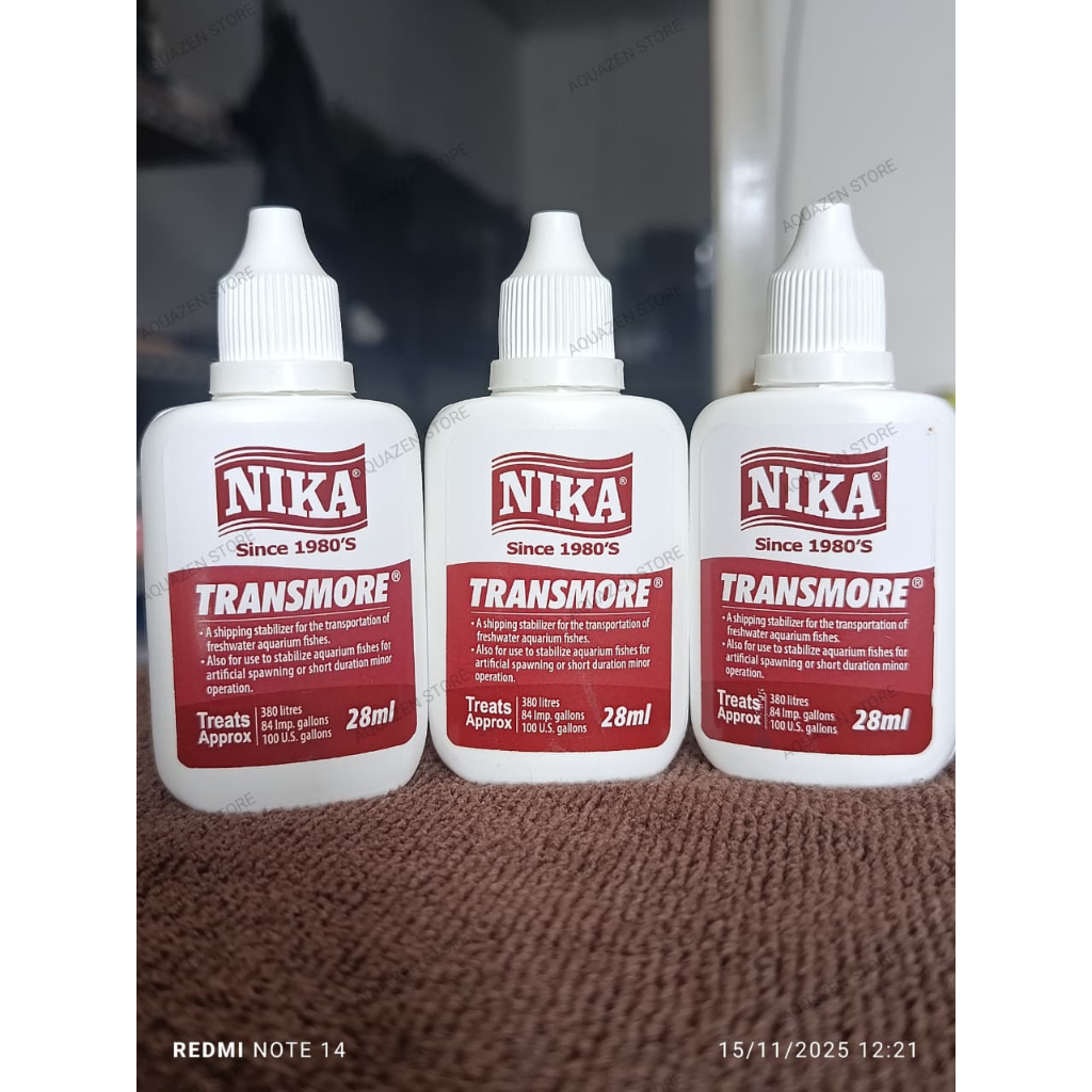 NIKA TRANSMORE ORIGINAL Obat Bius / Penenang Ikan Arwana Koi Nika Transmore