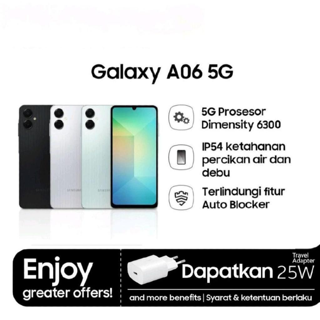 Samsung Galaxy A06 5G [6/128 GB] bergaransi free adaptor dan sofcase