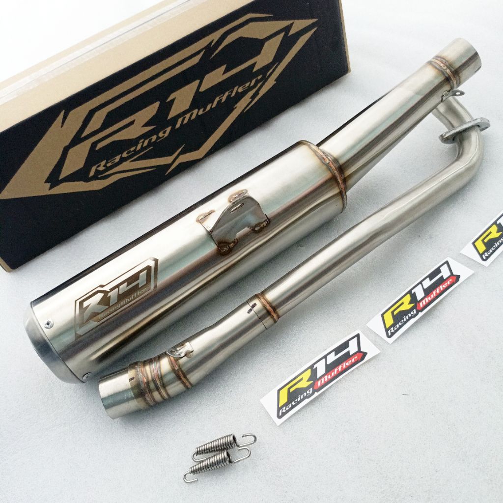 ORIGINAL KNALPOT STANDAR RACING BOBOK R14 ORIGINAL 100% PNP MOTOR YAMAHA ,JUPITER Z,JUPITER ROBOT,JU