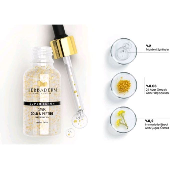 Serum Herbaderm 24k Gold & Peptide Superserum Turki