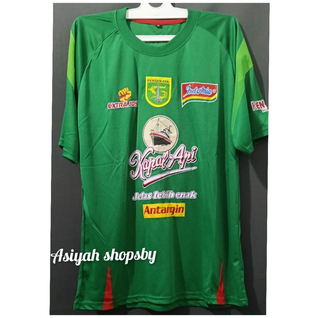 KAOS BOLA PERSEBAYA DEWASA HIJAU TERMURAH TEBAL JUMBO BB 80-95 KG