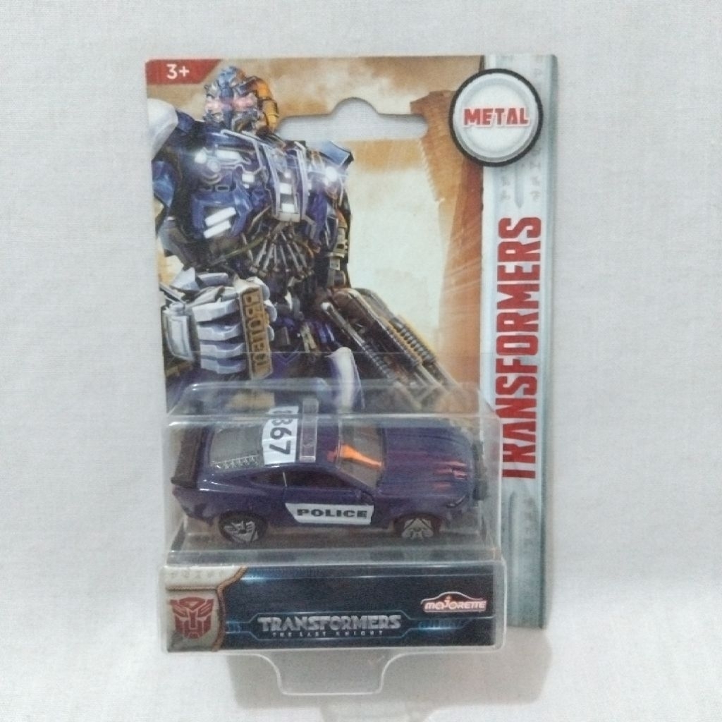 Majorette Transformers The Last Knight Police Diecast Skala 1:64 Mainan Mobil Polisi