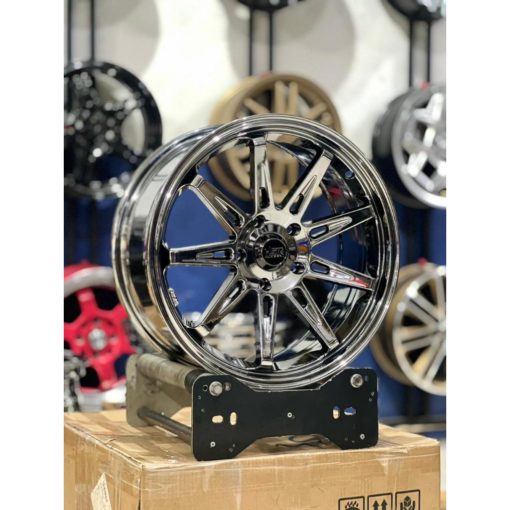 Velg Mobil Racing Hsr Tikala R17x75 H5x114 Black Chrome cocok Suzuki XL7, Terios,Rush,Innova