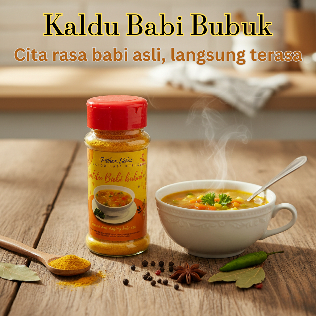 kaldu bubuk/kaldu organik/kaldu babi bubuk/bumbu penyedap rasa/penyedap rasa/non msg/cod/non halal/k