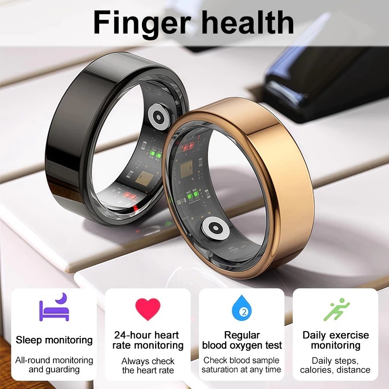 Cincin pintar Cincin Penghitung detak jantung digital