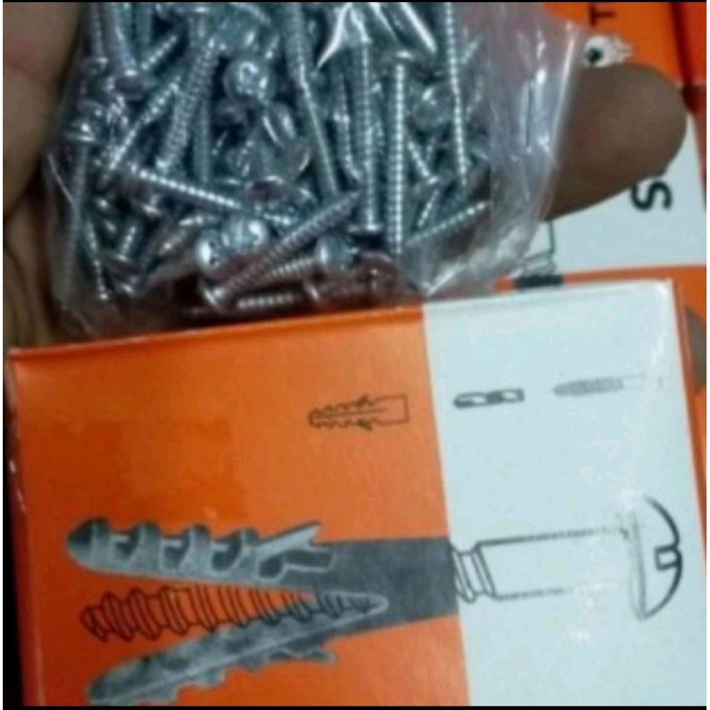 sekrup s6/ fiserrr s6/sekrup klem tembok komplit
