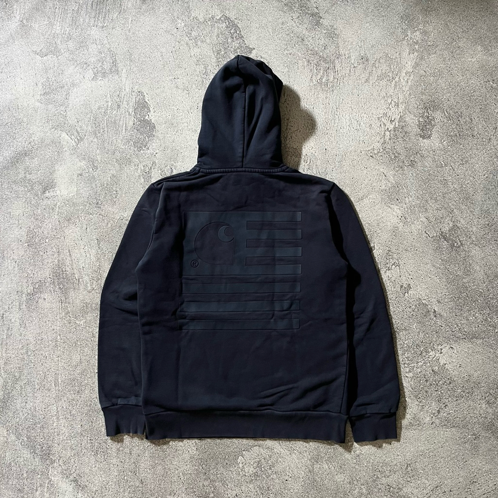 Carhart WIP Hooded State Flag NavyonNavy