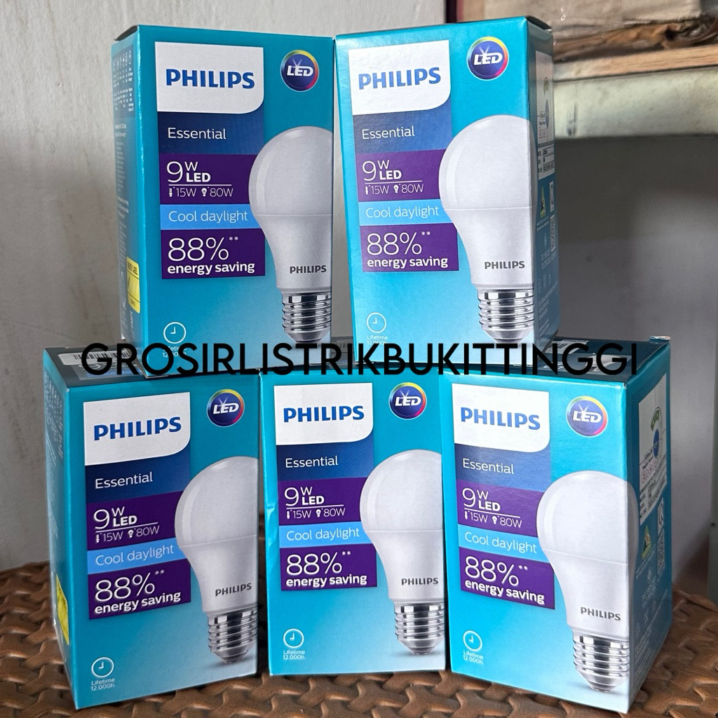 BOHLAM BOLA LAMPU 9WATT CAHAYA PUTIH PHILIPS