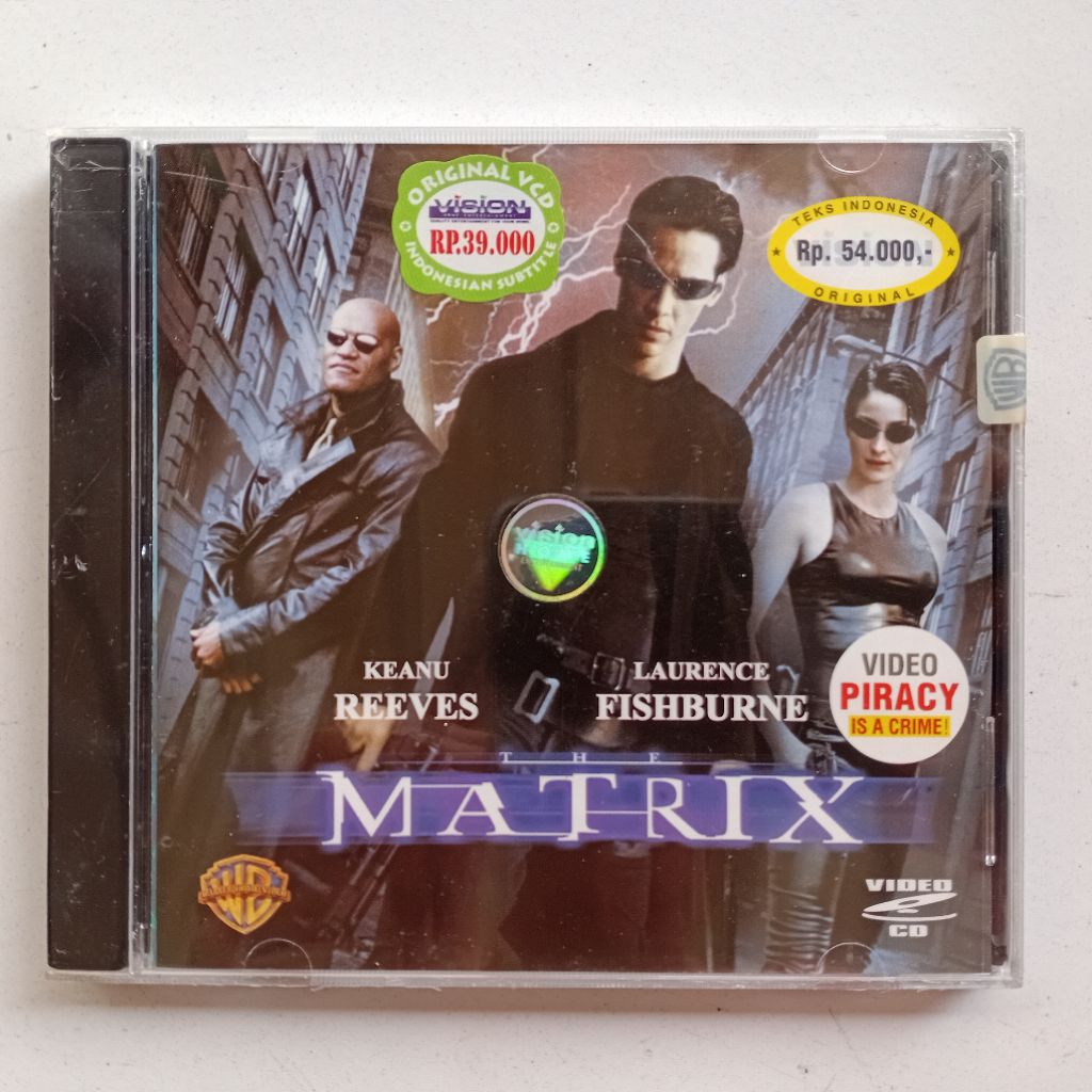 VCD The Matrix Keanu Reeves (1999) Teks Indonesia Original Warner Bros Pictures VideoCD Segel Nos