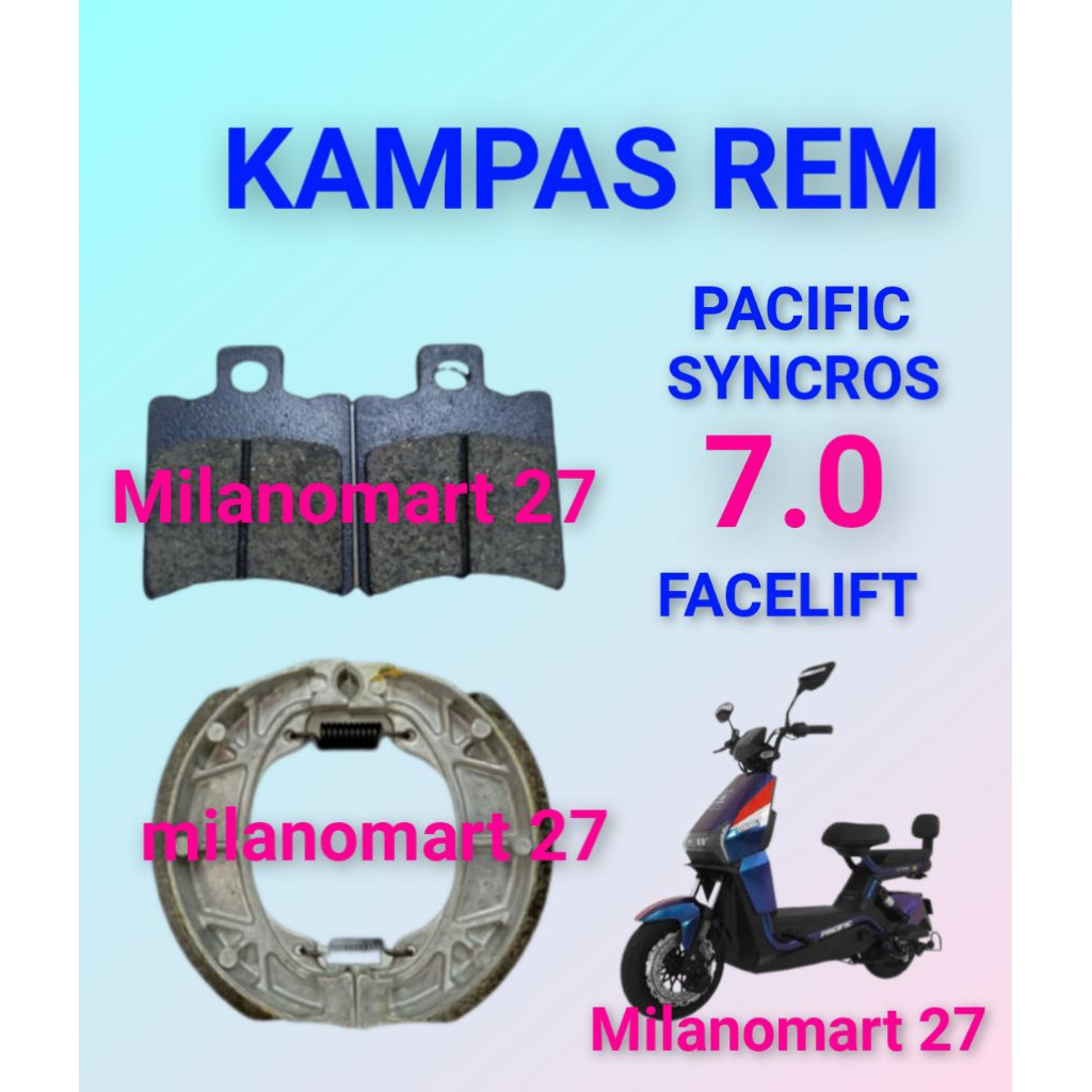 kampas rem pacific  syncros 7.0 facelift