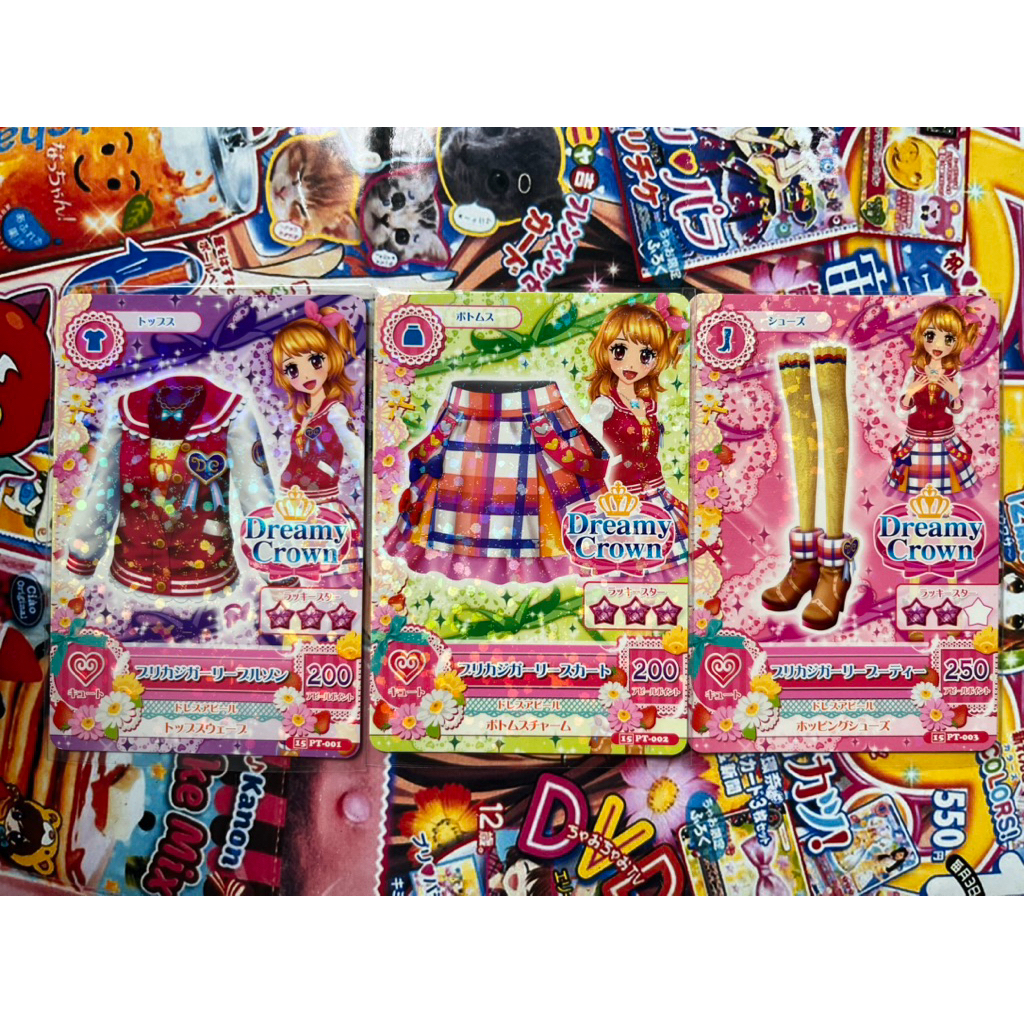 Kartu Aikatsu Akari Ozora Promotion Card Set Cutie Baron Coord Cute Dreamy Crown Official Original A