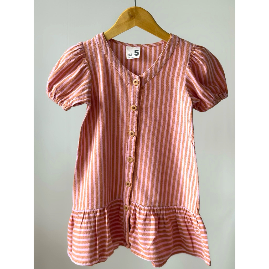 Cotton On Kids-Dress Anak Perempuan-Dress Stripes Anak Perempuan Brand Cotton On Kids