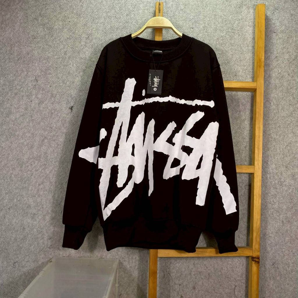 STUSSY Crewneck Branded Stussy Off White NY New Era DLL Cotton Flecee Premium Bahan Lembut Halus Nya