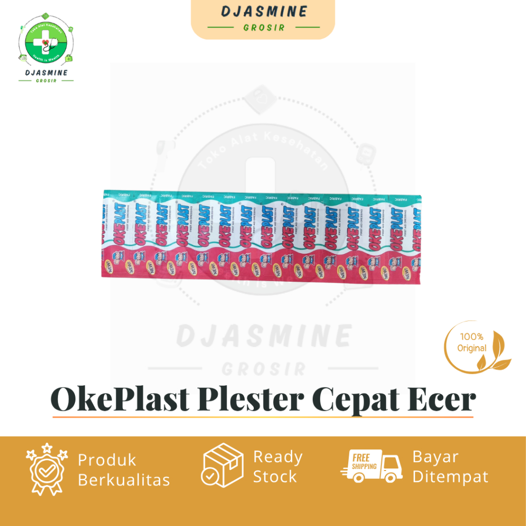 OkePlast Plester Cepat/ Oke Plast Plaster Coklat Kain isi 10 Pcs/ Plester p3k