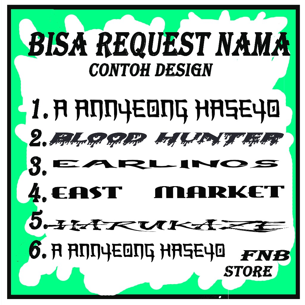 TATO TEMPORER BISA REQUEST NAMA