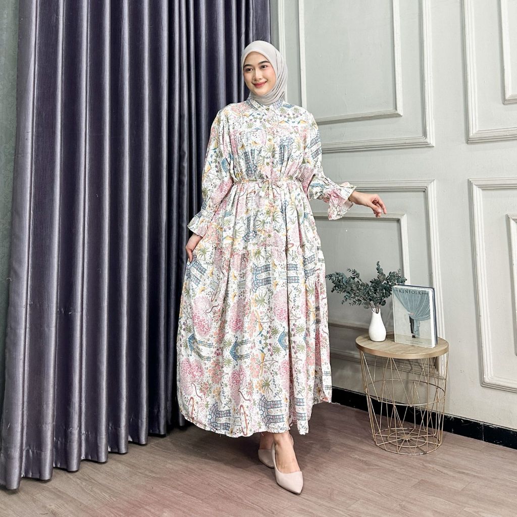 SORAYA DRESS CRINKLE MOTIF.