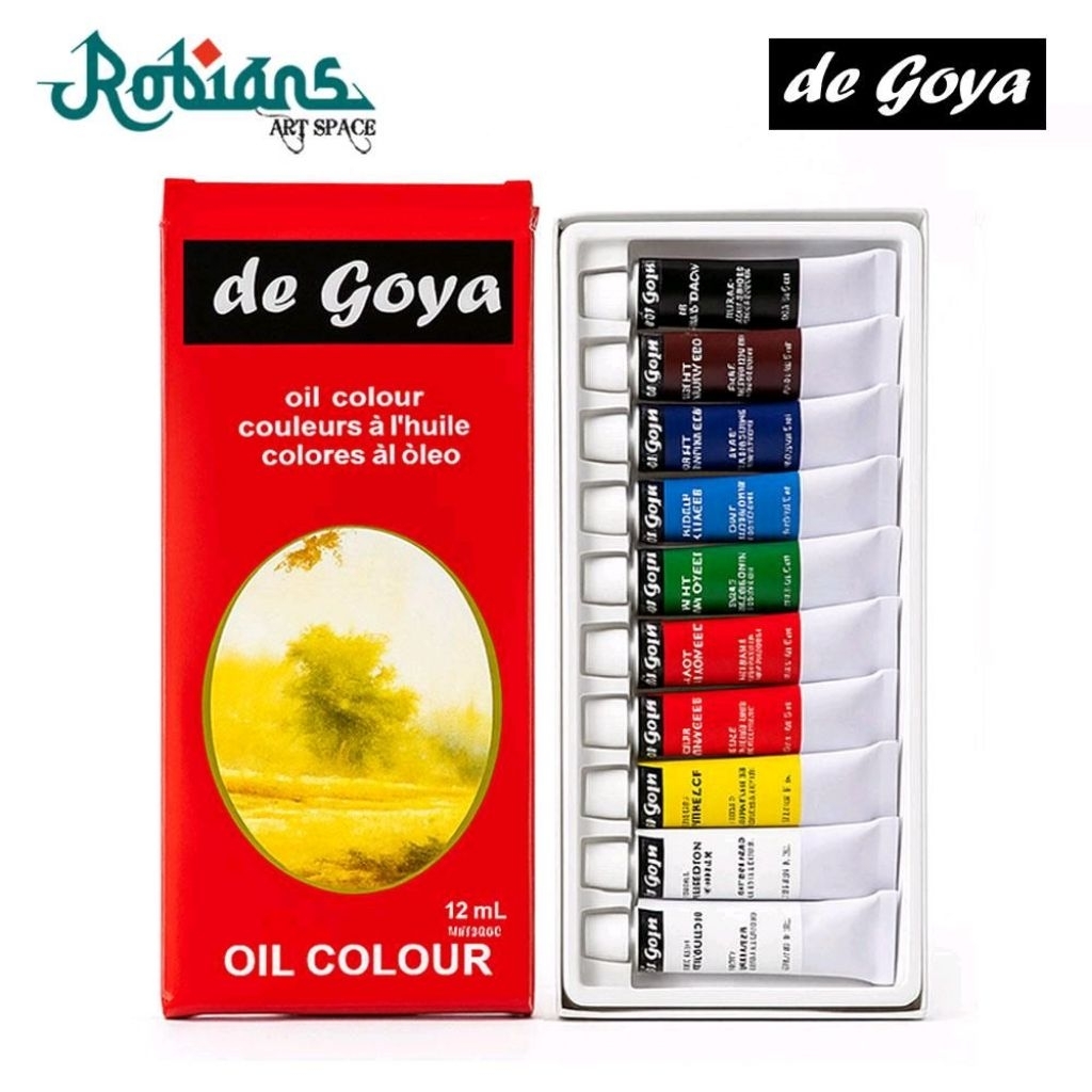 Cat Lukis / Cat Minyak Set - De Goya Oil Colour Uk. 12 ml x 12 Warna