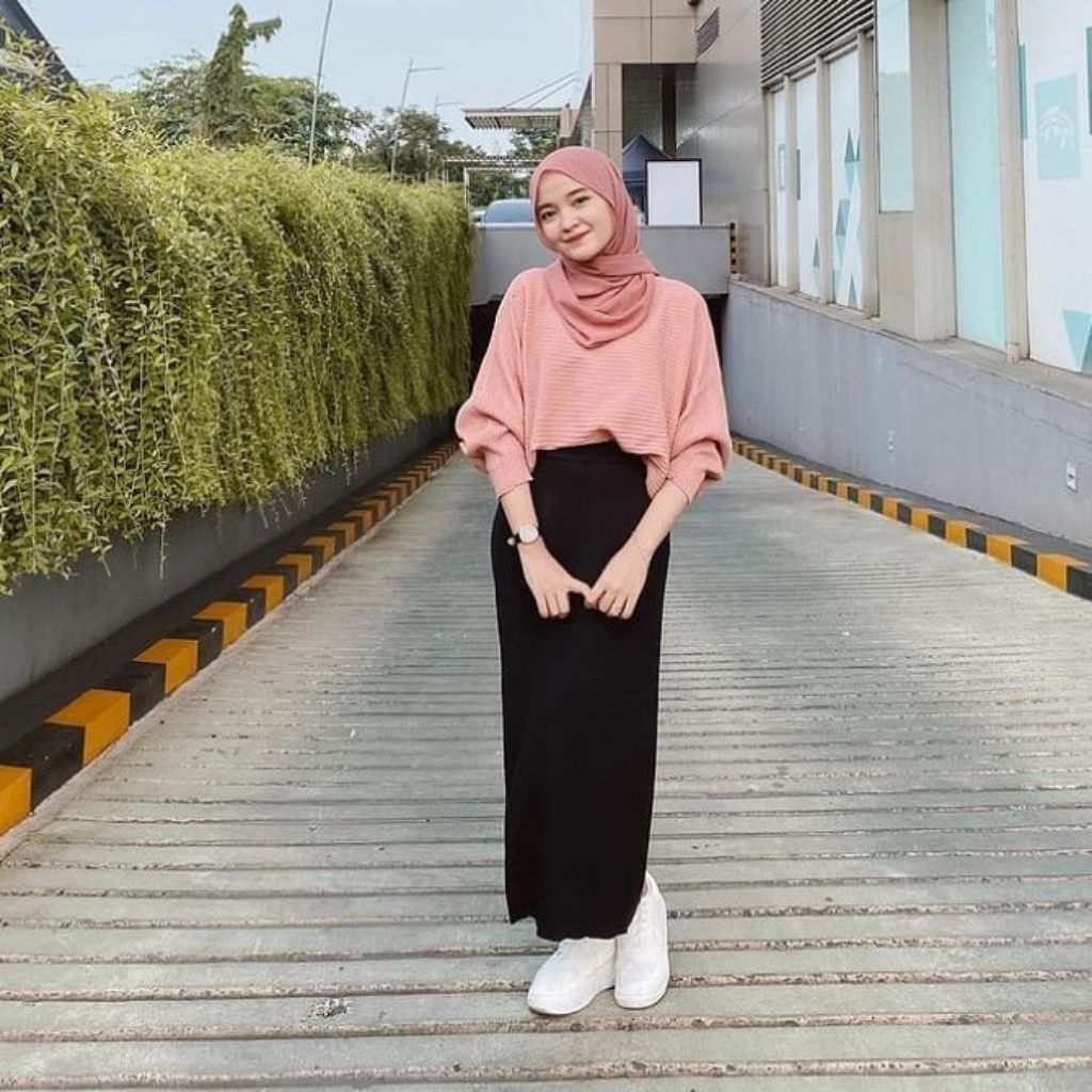 ROK SPAN PANJANG SCUBA PREMIUM BB 35-100KG // ROK SPAN MAXI SKIRT UKURAN STANDAR, JUMBO, SUPER