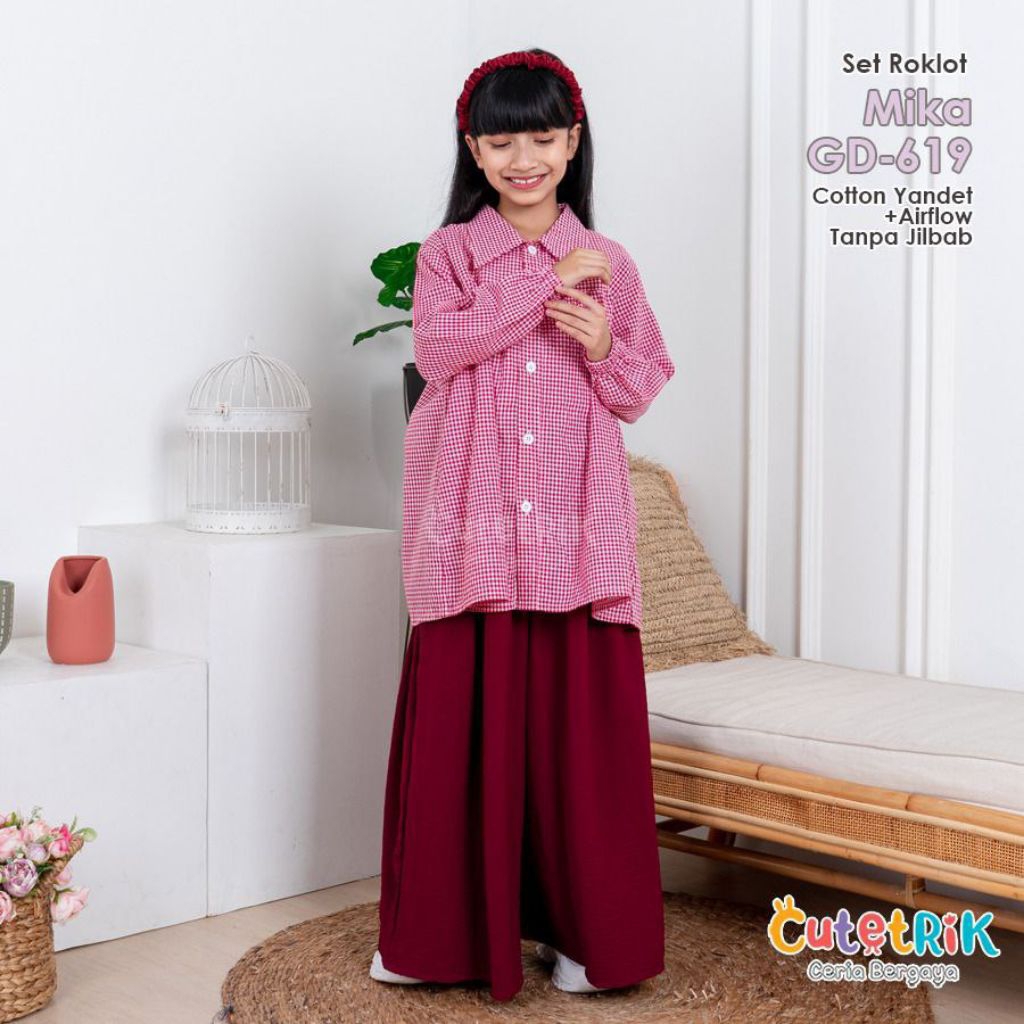 vii Termurah Setelan celana kulot tunik  anak perempuan remaja