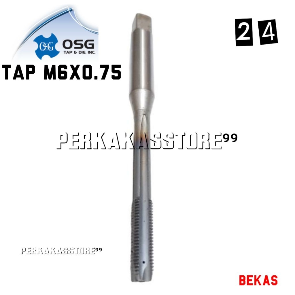 Tap M6×0.75 OSG Hand Tap Tapping m6x0.75 hss bekas mulus
