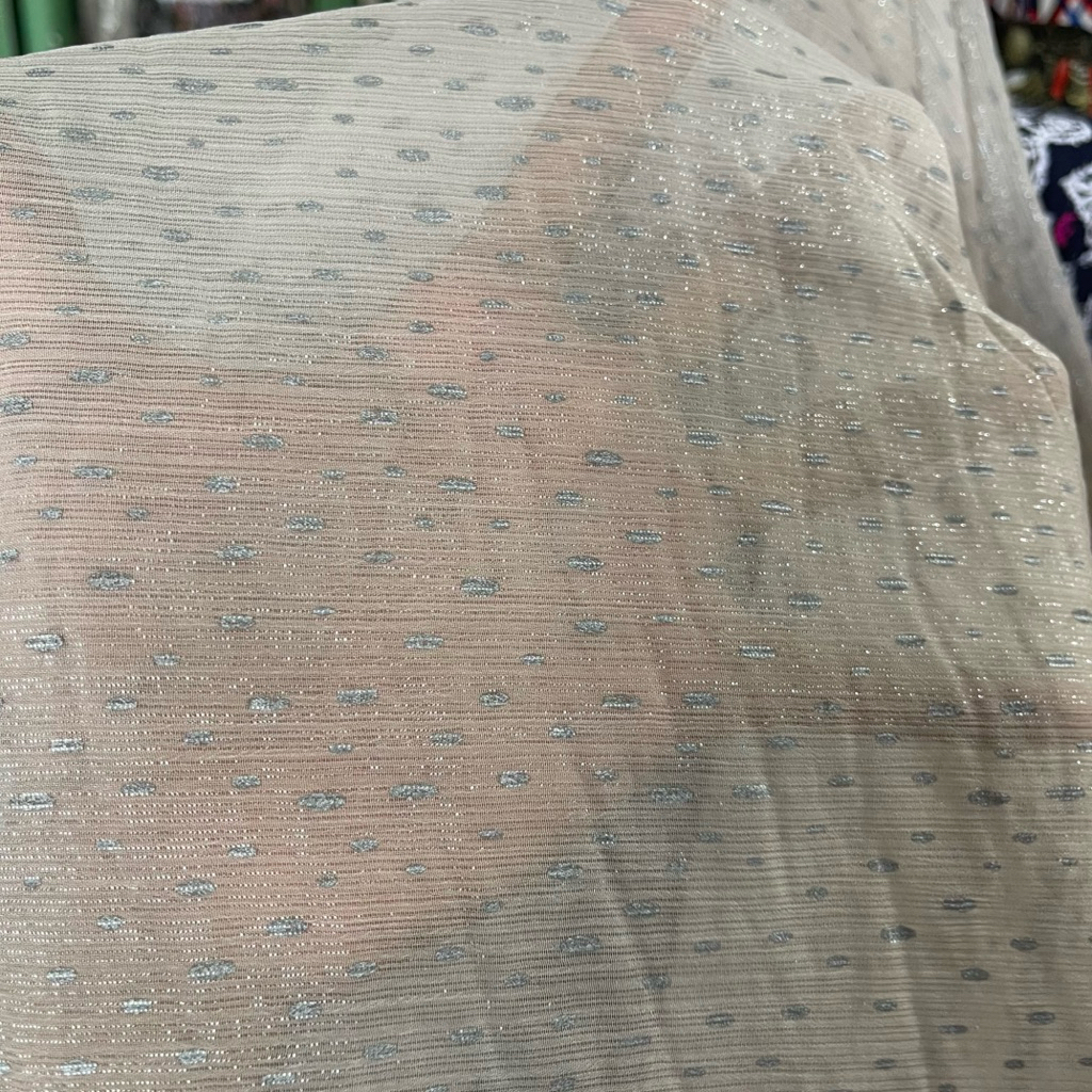 kain sifon sutra motif polkadot premium - kain sifon sutra shiny - kain sifon ceruti yt