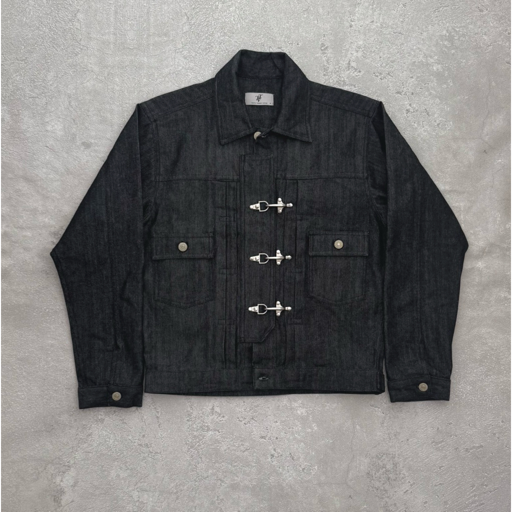 Ranchero Clasp Denim Black Jacket