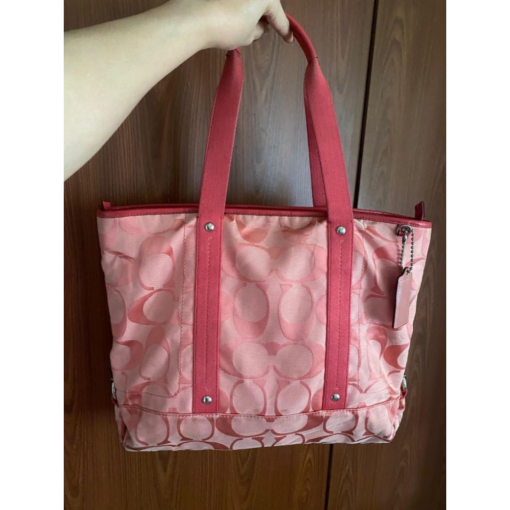 coach kyra pink tote bag preloved