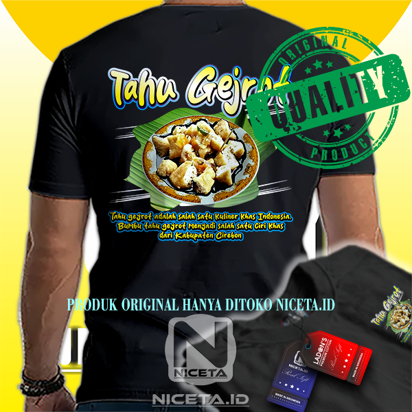 NICETA.ID BAJU KAOS TAHU GEJROT TERBARU KATUN COMBED 24S LENGAN PENDEK DAN PANJANG