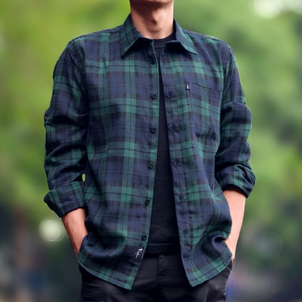 Kemeja Flanel Pria Casual Lengan Panjang Motif Kotak Kotak Vuxor Flannel Shirt Adventure Series