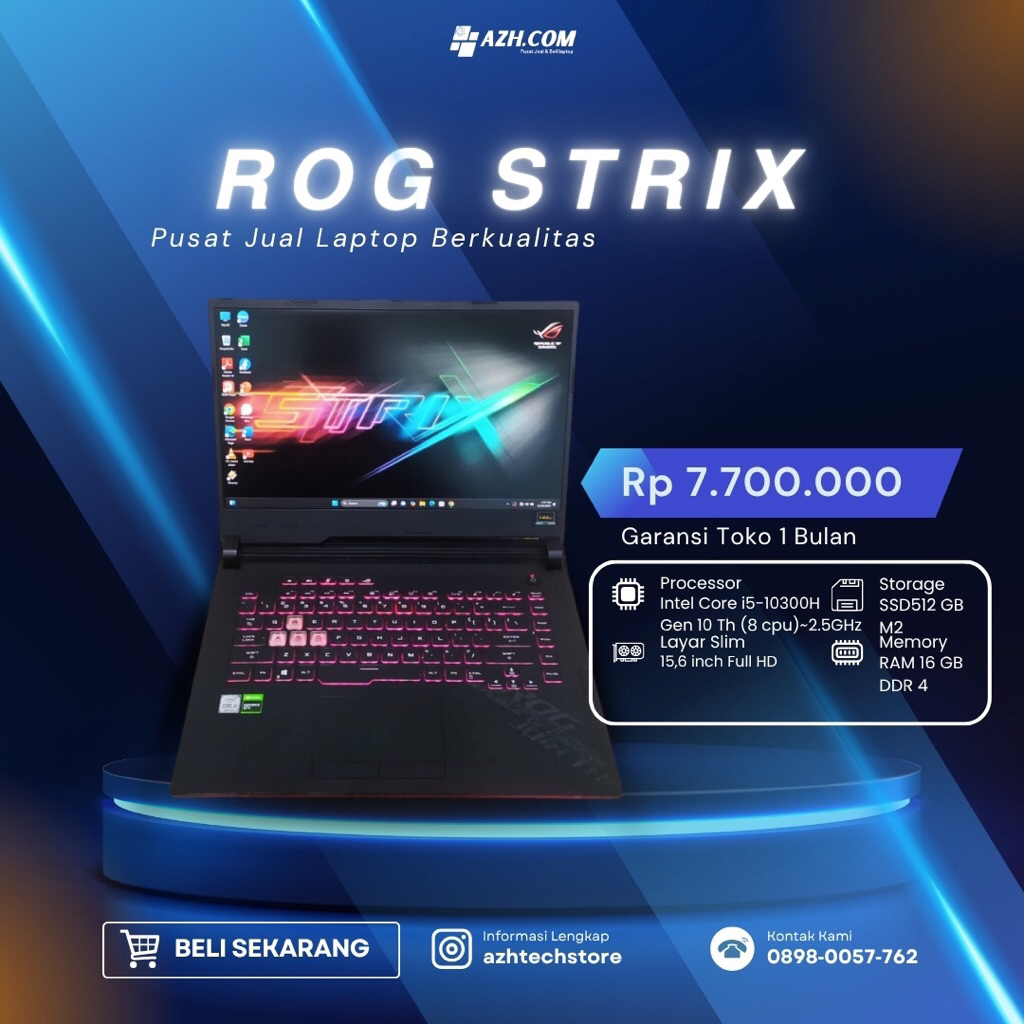 Asus ROG Strix G512LI — Gaming Kencang Harga Bersahabat