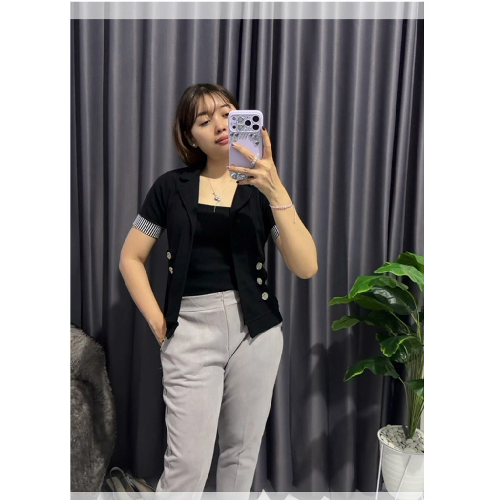 Preloved blazer wanita lengan pendek | Atasan wanita gaya formal casual | blazer murah wanita | blaz