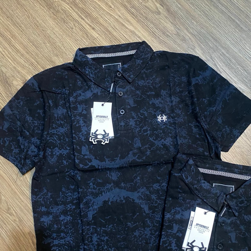 Kemeja Spyderbilt Pria Lengan Pendek / Baju Distro Terbaru / Kaos Kerah Polo Distro