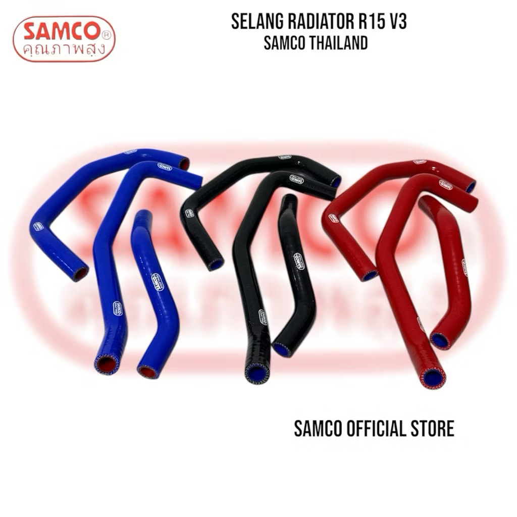Selang radiator samco thailand R15 v3 1 set merah biru original