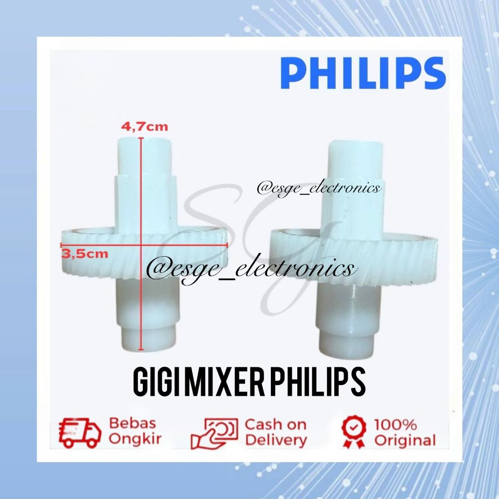SET ORIGINAL GIGI MIXER PHILIPS HR 1500 HR 1530 / SET GEAR MESIN MIXER PHILIPS ORIGINAL GIGI MIXER