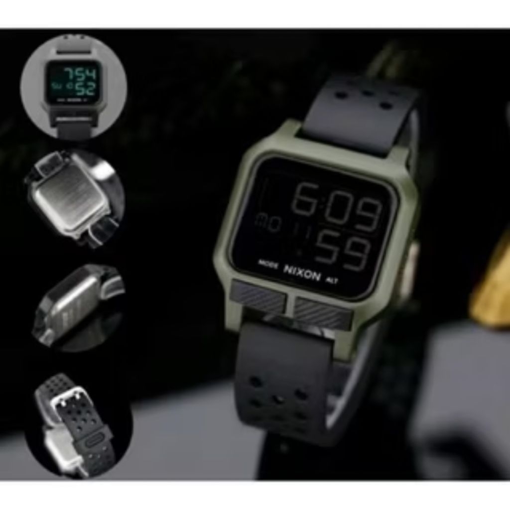 Jam Tangan Keren NIXON DIGITAL Rubber Anti Air