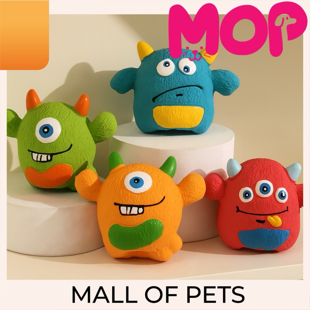 Latex squeaky monster mainan anjing