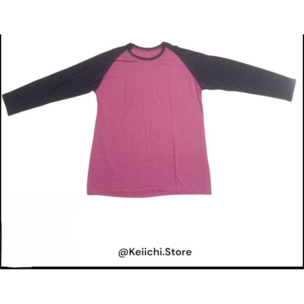 Kaos Lengan Panjang Pria - Wanita | Pink Hitam Size M - L
