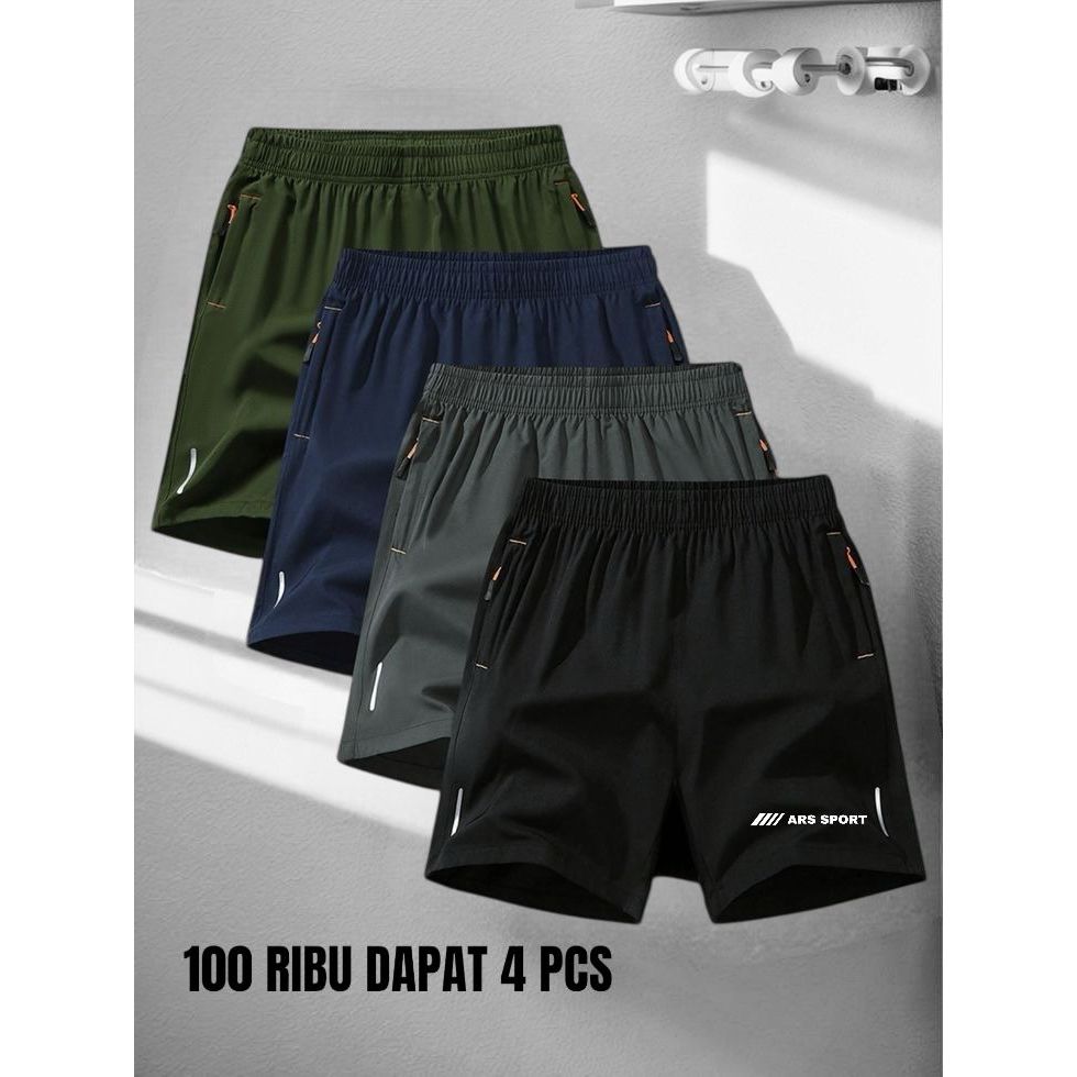 paket 4 pcs celana pendek pria dewasa//celana pendek pria distro//celana pendek olahraga pria