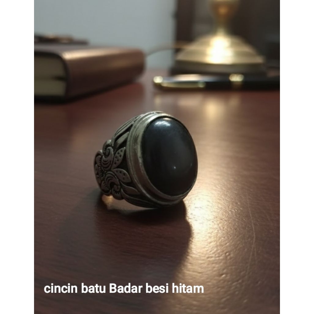 CINCIN BATU BADAR BESI HITAM NATURAL