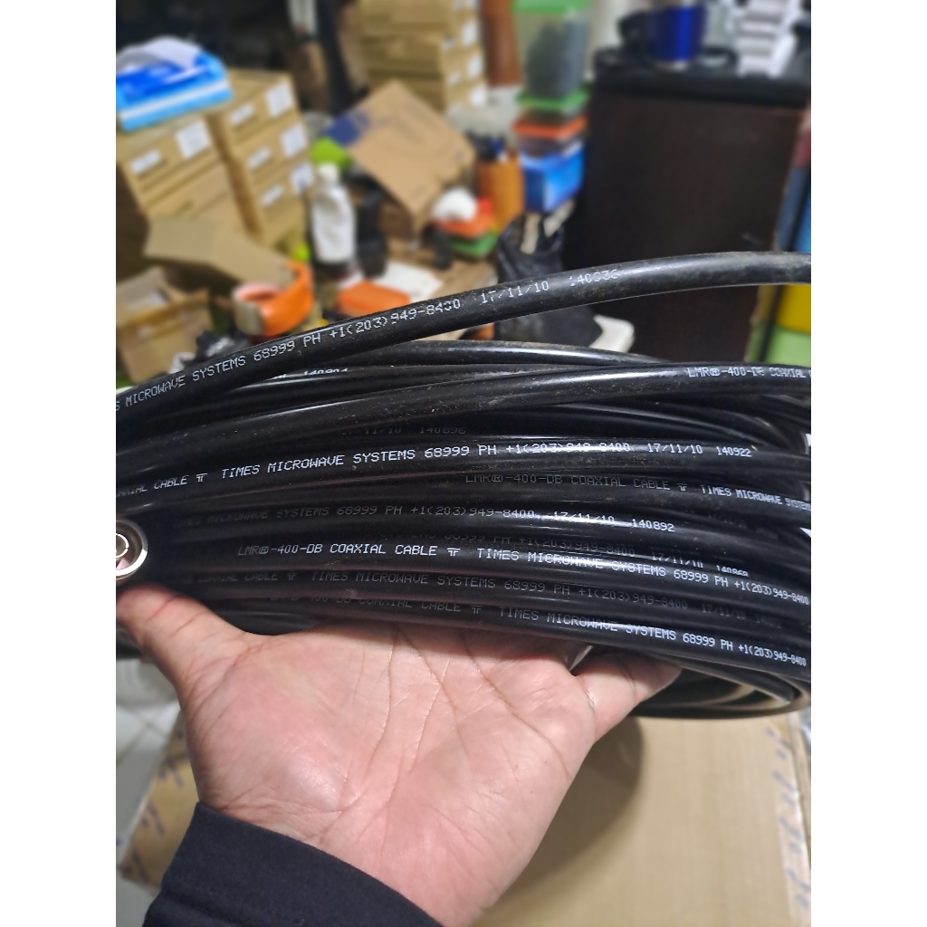 CABLE COAX LMR-400 Kabel Coaxial Rg8 Times Microwave System Lmr400 Panjang 45 meter Sudah ada konekt