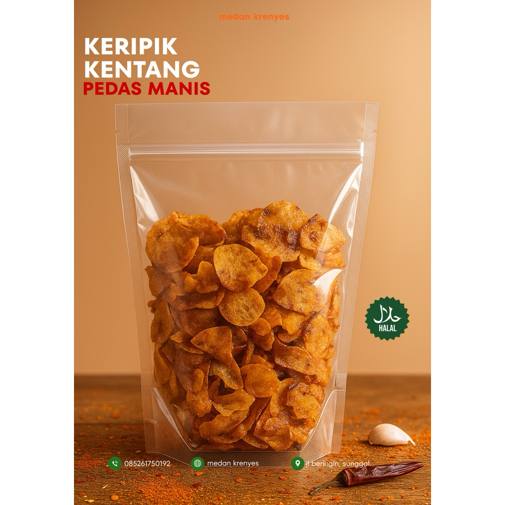 KERIPIK KENTANG PEDAS MANIS