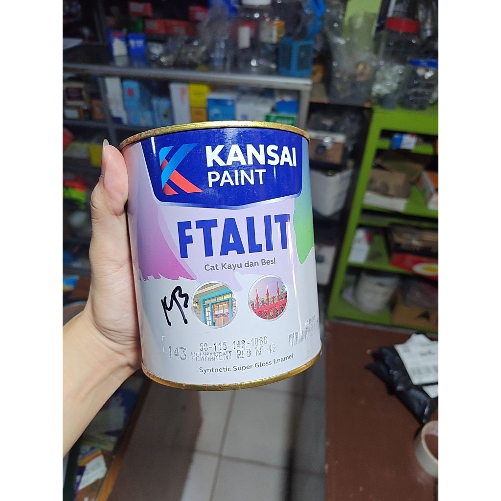 FTALIT Permanent Red 143 Cat Minyak Premium Kansai Paint 1 Kg