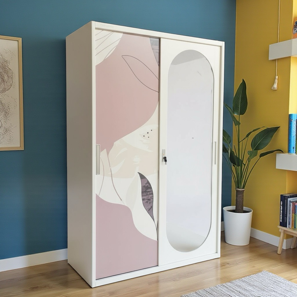 Lemari Besi 2 Pintu Jumbo {( RAKIT / NON RAKIT )} Lemari Pakaian Besi Sleding 2 Pintu Jumbo Lemari S