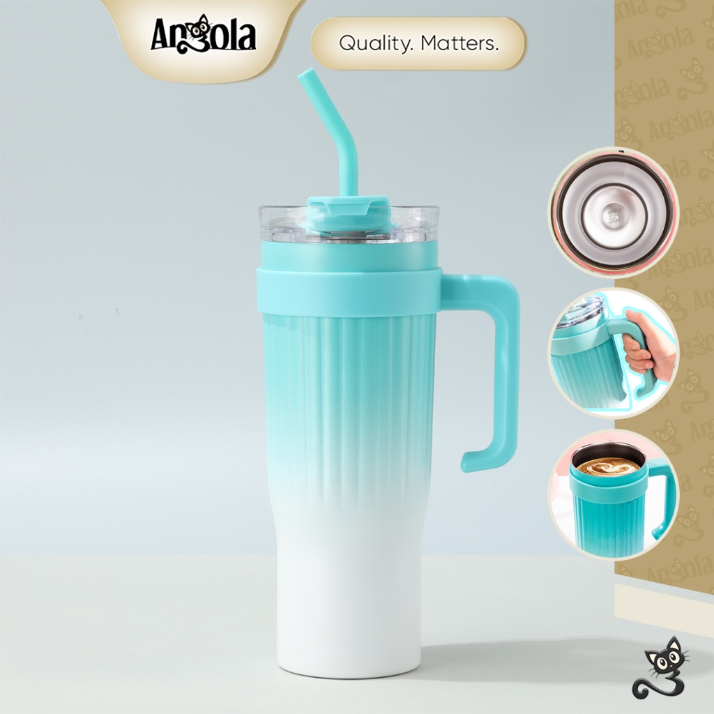 ANGOLA Tumbler Stainless Steel 1200ml W19 Stainless Steel Mug / Tumbler Tahan Panas & Dingin