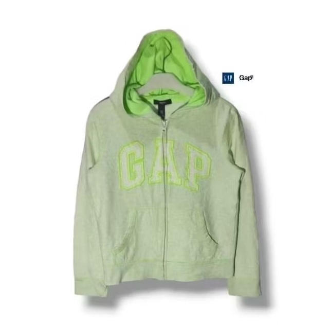 GAP Kids Zipper Hoodie Big Logo Bordir Size tag 160 13-14 years (P55xL46)