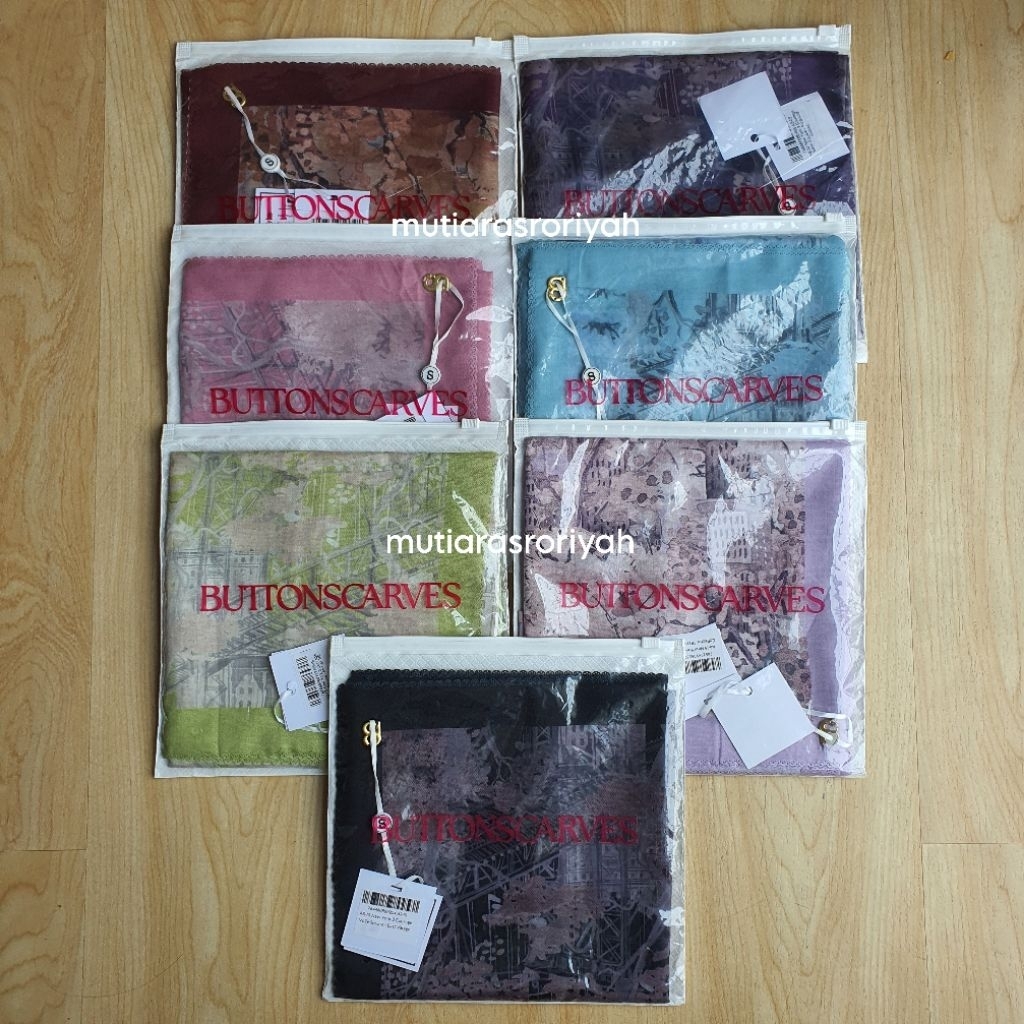 READY STOCK Buttonscarves x Allysa Hawadi New York 3 Courage Limited Voal Scarf BS Voile Financial D
